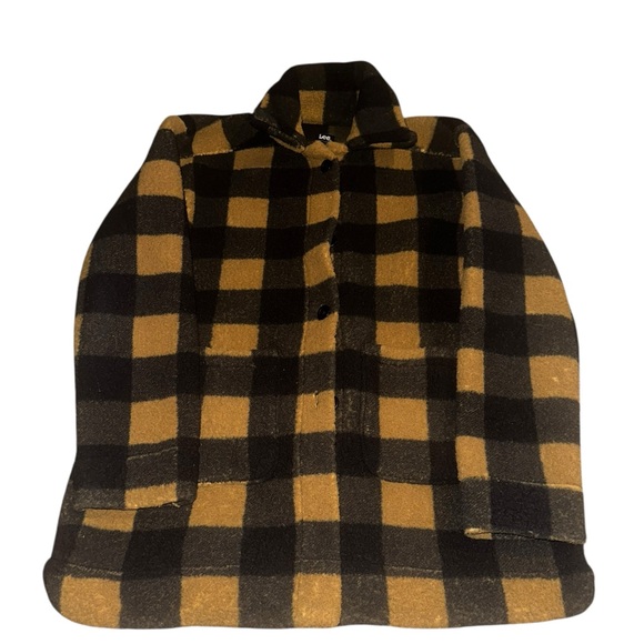 Brown & Black Buffalo Check Shacket – Button Down, Cozy Flannel Style - Picture 3 of 4